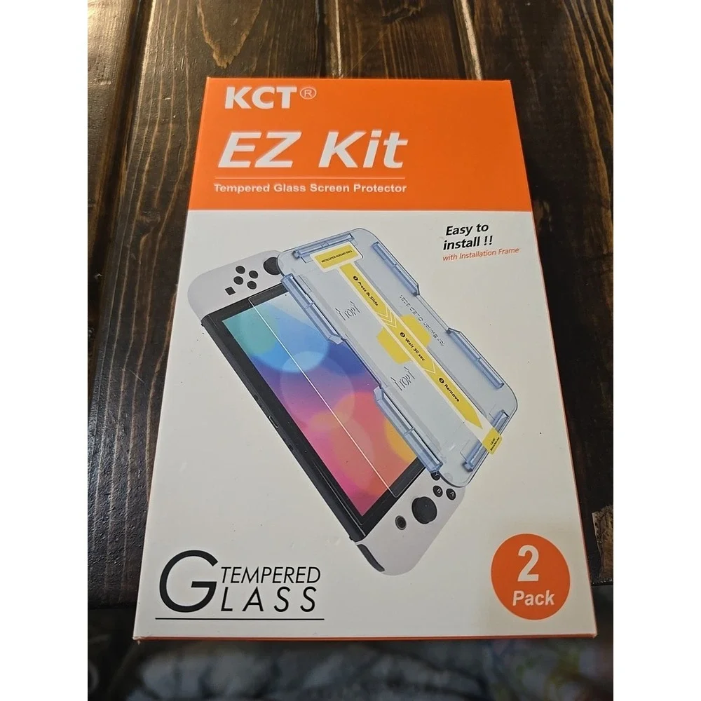 Nintendo Switch OLED 2021‎ KCT EZ Kit Tempered Glass Screen Protector-2 Pack